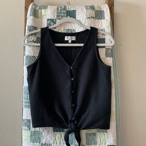 Madewell Texture&Thread Sleeveless Button Down Shirt/Tank